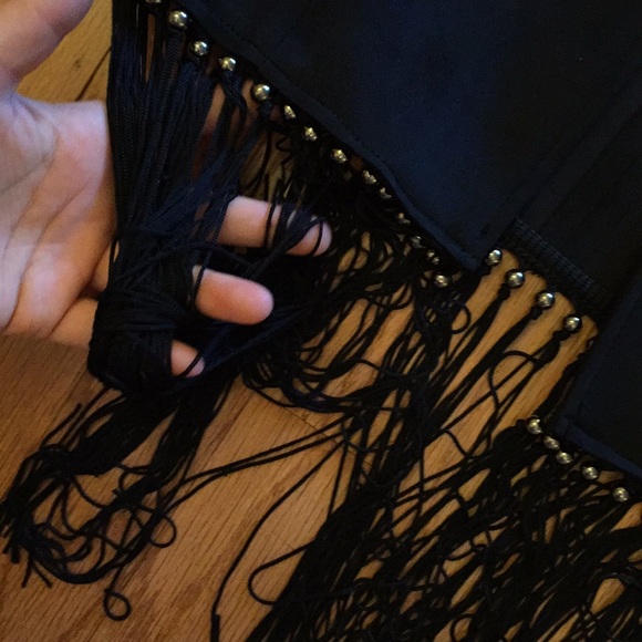 Zara faux suede fringe jacket. Xs - Picture 10 of 13